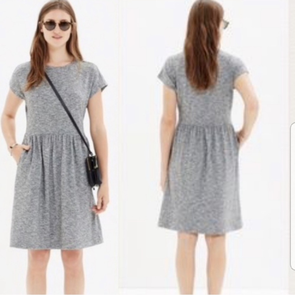 Madewell Babydoll Dress w/ Shoulder Zipper Detail
